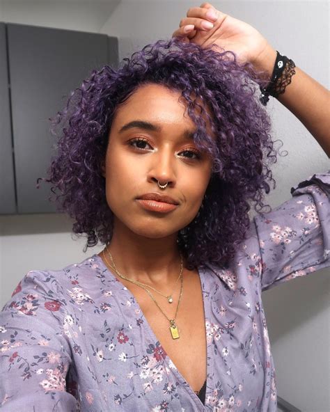 Pastel Purple Curly Hair Tumblr