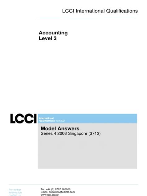 lcci accounting practice past exam papers