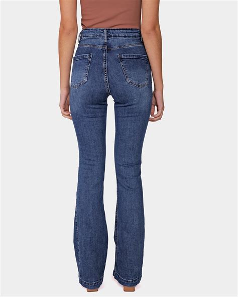 Riachuelo Calça jeans feminina bootcut cintura alta denim médio AK