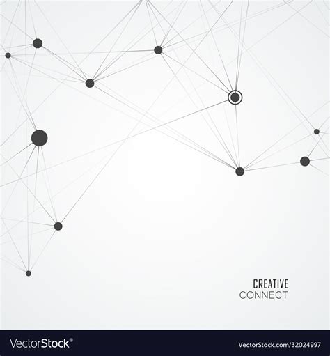 Abstract polygonal with connecting dots and lines Vector Image