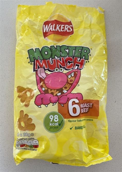 Roast Beef Monster Munch Walkers 6 X 20 G