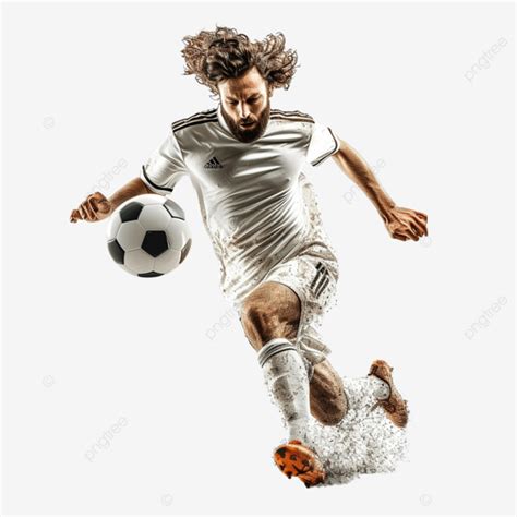 Soccer Player Kicking The Ball Soccer Sport Football Png Transparent