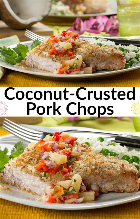 Coconut Crusted Pork Chops Recipe Coconut Recipes Pork Chops Recipes