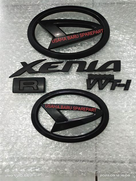 Emblem Logo Grill Depan Belakang Xenia Hitam Doff Harga 1set Lazada