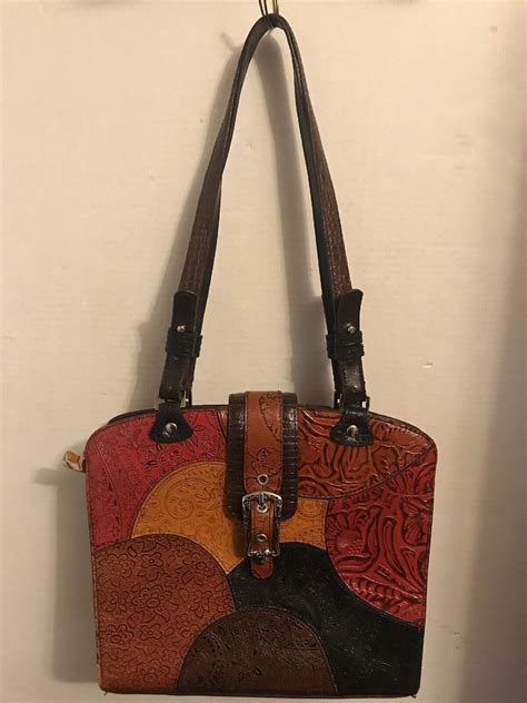 MC Marc Chantal Tooled Embossed Leather Multi Color S Gem