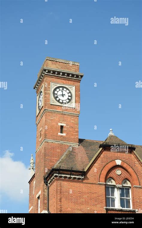 Red Brick Victorian Clock Tower Stock Photo Alamy