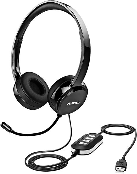 Mpow 071 USB Headset/ 3.5mm Computer Headset with Microphone Noise ...