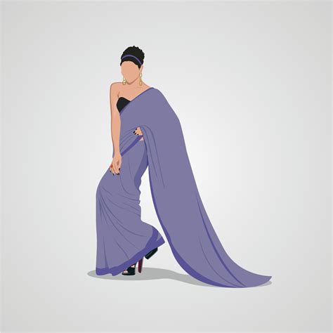 Saree Vector Art, Icons, and Graphics for Free Download