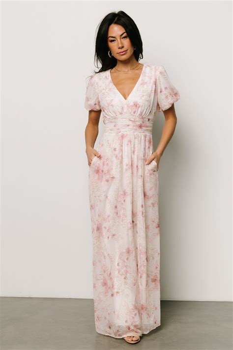 Ardley Maxi Dress Mauve Floral Baltic Born