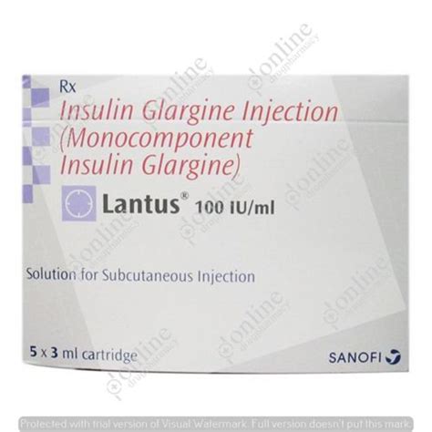 Lantus 100 IU/ml Injection | Insulin Glargine | It's Side Effects | Dosage