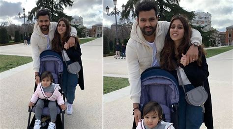 rohit sharma shares cute family pic  wife ritika  daughter