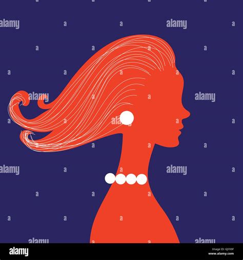 Woman Silhouette With Curly Hair Stock Vector Image And Art Alamy