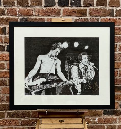 Sex Pistols Original Charcoal On Paper Portrait Kirk Andrews Art