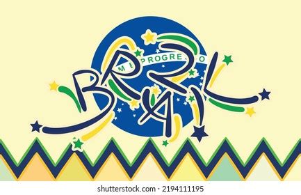 Vector Illustration Brazil Flag Colors Palette Stock Vector (Royalty ...