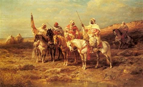 Adolf Schreyer Arab Horseman By A Watering Hole Art History Oil