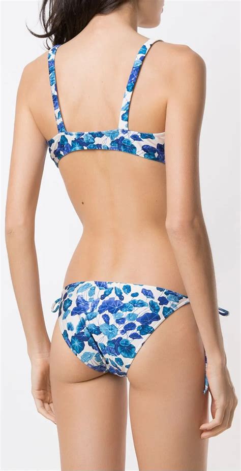 Flower Print Knot Bikini Set Padded Swimsuits Modest Swimsuits Hot