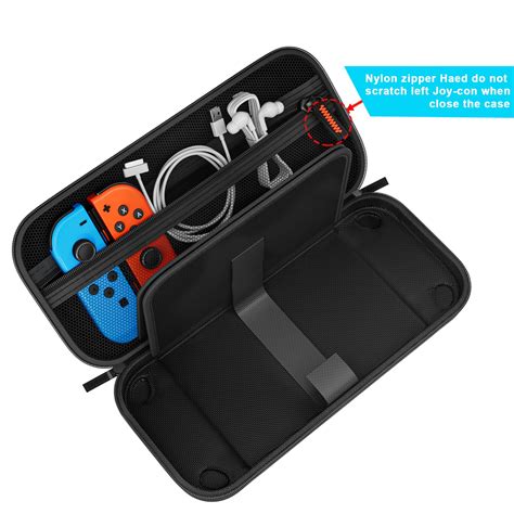 Nintendo Switch Switch Oled Carrying Case 20 Game Slots Protective Hard Shell Black