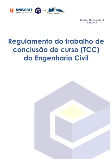 PDF Regulamento do trabalho de conclusão de curso TCC válidas