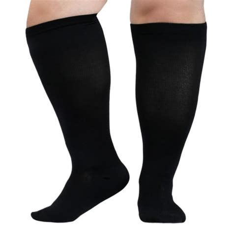 Yuuzone Large Size Wide Calf Compression Socks For Men Women Stetch