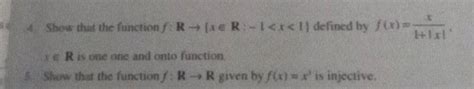 Show That The Function Fr→ X∈r−1