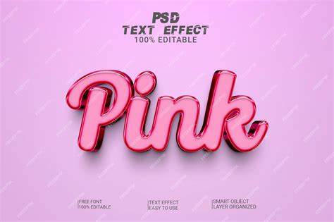 Premium Psd Pink 3d Psd Text Effect Style