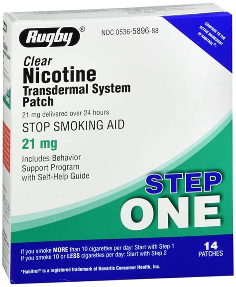 Case Of 12 Nicotine Transdermal Patch 21mg 14 Count Watson Gen Habitrol