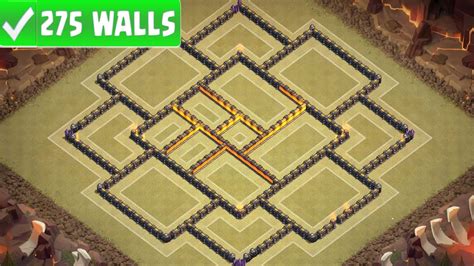 Clash Of Clans New Town Hall 10 Th10 Anti 3 Star War Base W 275 Walls