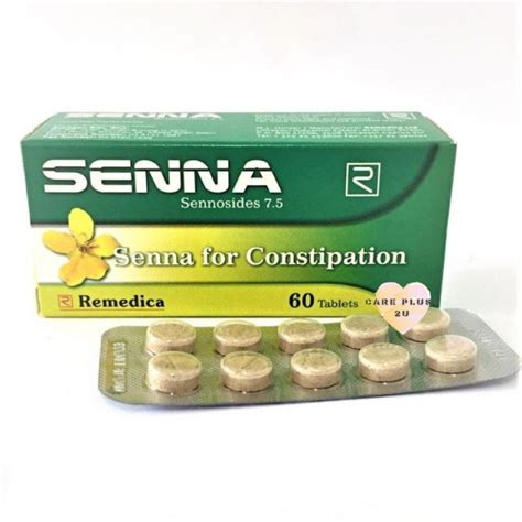 Senna 75mg Tablets For Constipation 60sbox Lazada