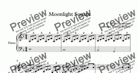 Moonlight Sonata Download Sheet Music Pdf File