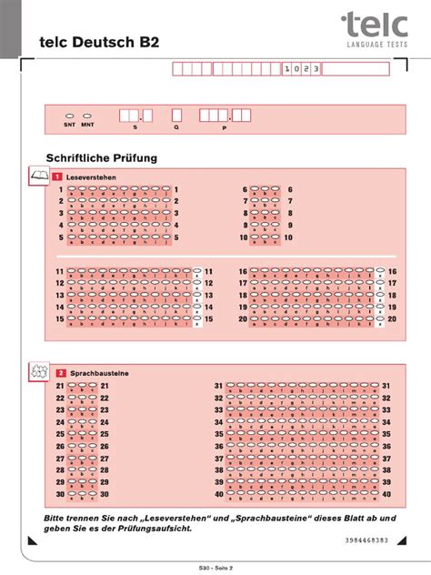 Antwortbogen Model Pdf