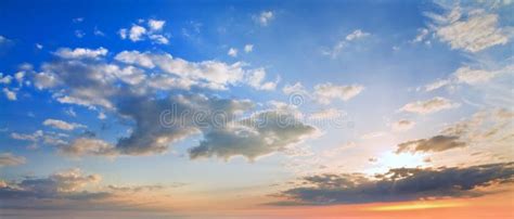 Sunrise blue sky panorama stock image. Image of sunrise - 16146991