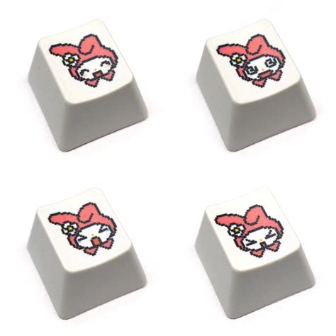 Cute Artisan Sanrio Characters Keycaps Kuromi And The Melody Pbt