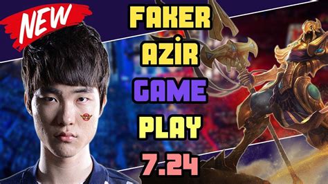 Skt T1 Faker Azİr Mİd Gameplay 724 Season 7 Challenger Korea League Of