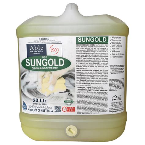 Sungold Lemon Dish Liquid Hospitality And Industrial Use Westchem