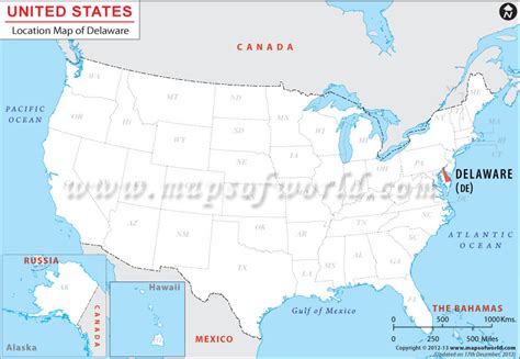 Delaware Location Map | MapsofWorld