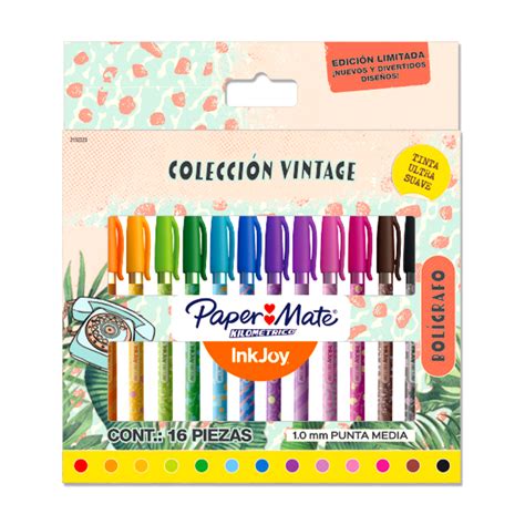 Bolígrafo Colección Vintage 16 Piezas Paper Mate Librería Roberto