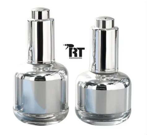 30 And 50 Ml Metal Shell Glass Dropper Bottle For Cosmeticspharma At