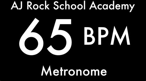 65 BPM Metronome - 1 Hour - YouTube