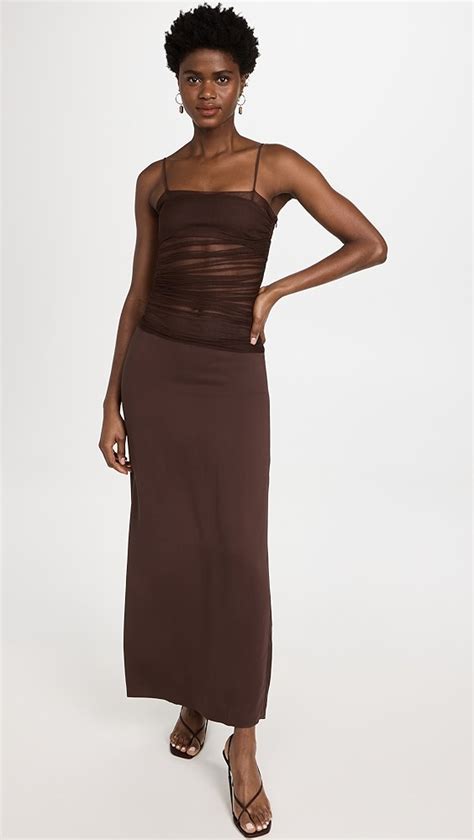 Christopher Esber Contrast Sheer Panel Dress Shopbop