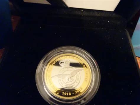 R A F Centenary Silver Coin Symbol Of The Skies Qe