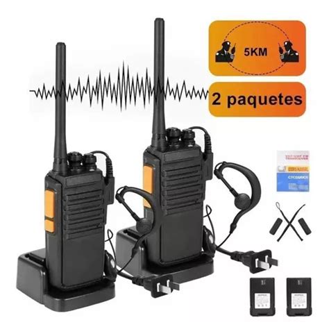 Ack Radios Walkie Talkie Recargable Con Manos Libres Env O Gratis