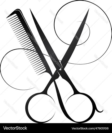 Design For Beauty And Hair Salon Stylist Scissors Vector Image