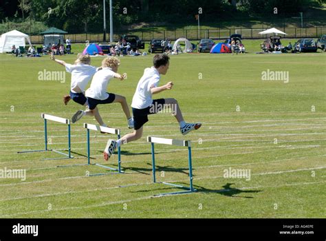 Children Competing School Sports Day Claremont Independent School