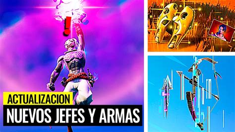 TODOS los NUEVOS JEFES y ARMAS MÍTICAS de la ACTUALIZACIÓN de FORTNITE