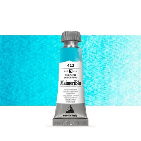 Maimeriblu Watercolor Paint 12ml Turquoise Cobalt Maimeri