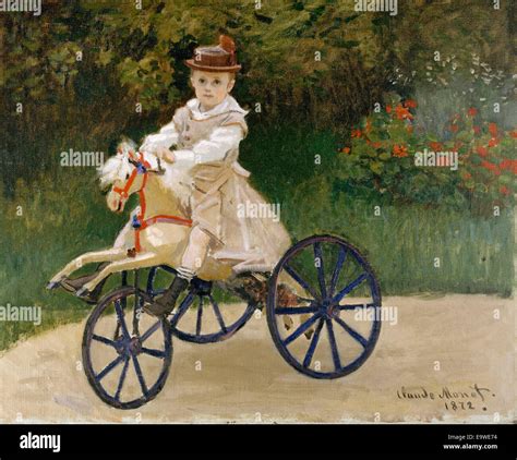 Jean Monet On His Hobby Horse 1872 Claudes Monet Stock Photo Alamy