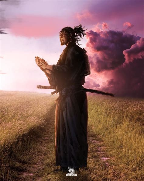 musashi miyamoto fotografii profilya yaponskaya tipografika samuray