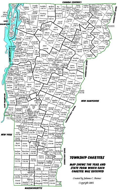 Printable Vermont Map