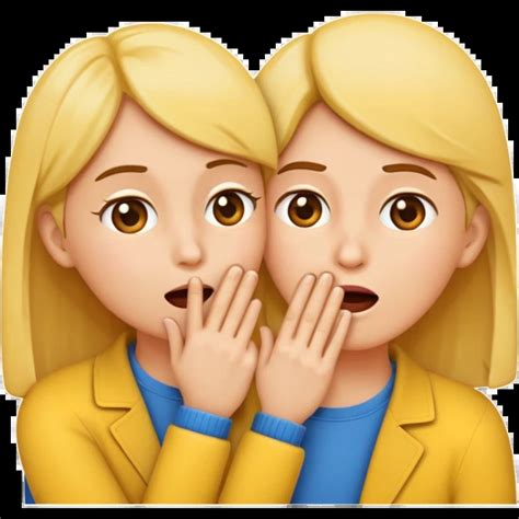emoji   people  whispering    ear   hand