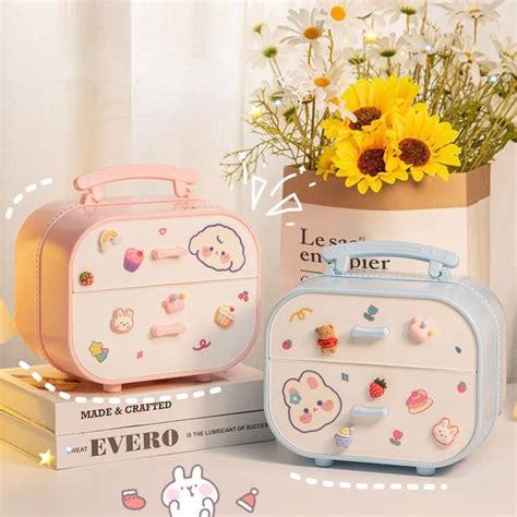 Kawaii Pastel Desktop Organizer Box | Desktop organization, Organizing ...